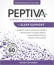 Peptiva 26 miljarder CFU Probiotic and Sleep Support - Clinically Validated Multi-Strain Probiotic - Lactobacillus och Bifidobacterium, Melatonin - 60 Count