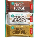 Bra! Snacks Keto Variety Pack Protein Bar, Vegan, Soy & Gluten Free, Low Sugar Meal Replacement, 10g High Protein, Natural Healthy Snack, För Idrottare & Aktiva Livsstilar, 3g Net Carbs,12 Bars