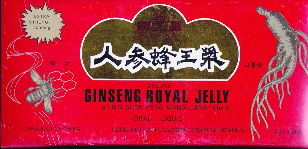 GINSENG PRODUCTS Ginseng & Royal Jelly i en honungsbas 30 Vial, 0,02 pund