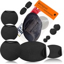 aZengear Repair Patches - Vattentät, Självhäftande, Tear-Cold-Heat-Resistent Polyester Fabric för att fixa Down Jacket, Puffer, Snowsuit, Shoe, Tent, PVC, Kläder, Upholstery (Black)
