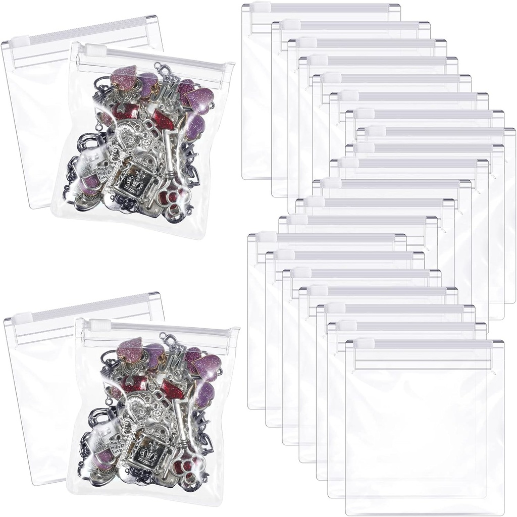 Pill Pouch Bags Zippered Pill Pouch Återanvändbar Pill Baggies Clear Plastic Pill Bags Self Sealing Travel Medicine Organizer Storage med Slide Lock för Cod Liver Oil, Pills och små objekt (36 Pieces)