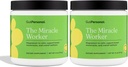 Miracle Worker Magnesium Powder Supplement: Minska stress och förbättra sömnkvaliteten och regulariteten medan du lättar muskelkramper, jordgubbsmak, 60 portioner totalt, 2 Pack