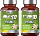 Organic Vegan Whole Food Vitamin D2 (2 Pack), 2000 IE (50 mcg), två ingredienser (Organic Whole Mushroom Organic Veganic Capsule), Non-GMO, 120 Days Supply