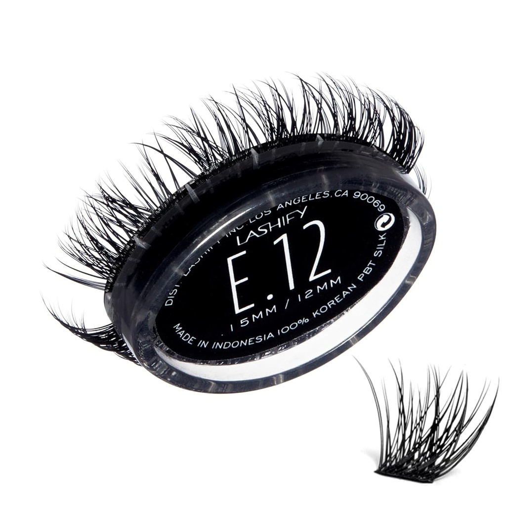 Lashify Extreme 12mm Gossamer DIY Eyelash Extensions Refill, Black, Easy False Lashes för att lägga till enorm volym