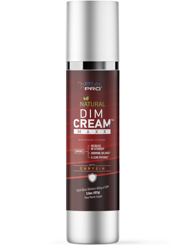 BIOLABS PRO Estrogen Blocker - Natur DIM Cream - Metabolisera överskott Östrogen - Diindolylmetan Hormone Balance Support Topical DIM Supplement för män eller kvinnor - 3.6oz
