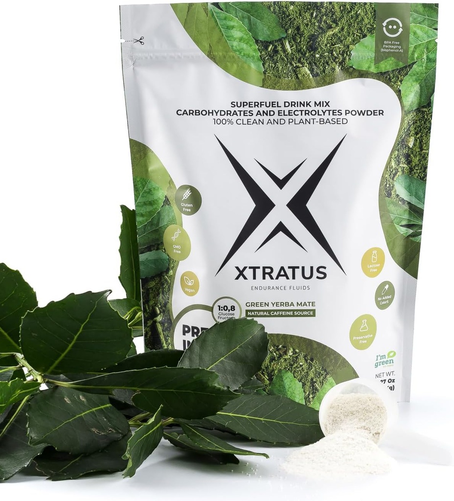 Green Mate (Caffeine) - Sports Energy Drink med kolhydrater och elektrolyter. Naturlig källa till koffein. Pre och intra utbildning 100% naturlig. 35,27Oz.