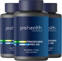 Pterostilbene Supplement (250mg, 60 kapslar) | kliniskt beprövad, tredjepartstestad antioxidant för hjärt- och hjärnhälsa | aktiverar livslängdsgener (3 Pack)