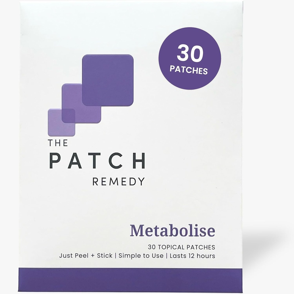 Patch Remedy Metabolise Patch | 5-HTP, Guarana, L-Carnitine, Fucus, Zink, Yerba Mate, Raspberry Ketone | 30 Patches