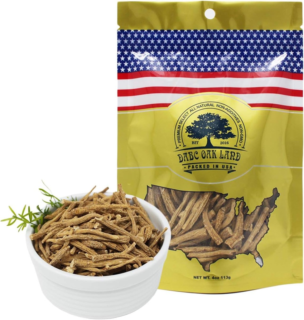 American Ginseng from Wisconsin, DOL American Wisconsin Ginseng Slices Root 西洋参/花旗参 美國花旗參 (4 Ounce (Bag of 1) Small Root)