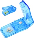 Pill Cutter Splitter för små och små piller bästa Pill Cutter Splitter 1/4 Vitamins Pill Splitter Cuts med Shield Medicine Tablet Cutter Doubles som en Pill Organizer