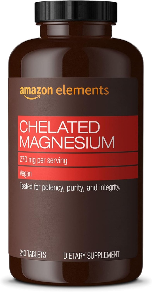 Element - Chelated Magnesium, 240 tabletter, 270 mg per portion, som Magnesium Glycinate Chelate, Vegan