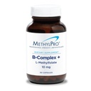 MethylPro B-Complex + L-Methylfolate 10 mg - Metylerad vitamin B-komplex för kvinnor och män, cellulär energistöd med folat, Niacin och Biotin, VIT B-komplex - 30 Vegan kapslar
