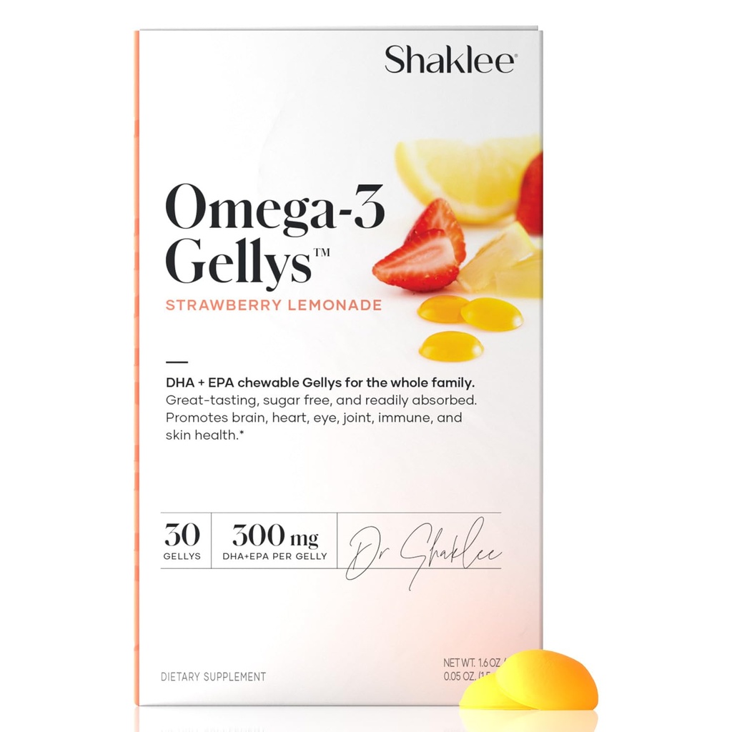 Shaklee - Omega-3 Gellys™ - Strawberry Lemonade Gummies - 30 Gellys
