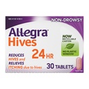 Allegra Hives Antihistamin 24-timmars tabletter, Non-Drowsy Hive Reduction och Hive Itch Relief, 180 mg Fexofenadine HCI, 30-Count