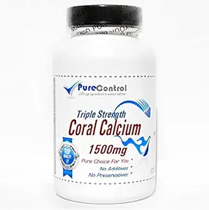 Triple Strength Coral Calcium 1500mg // 200 kapslar // Pure // av PureControl Supplements