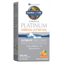 Garden of Life Minami Supercritical Platinum Omega 3 Fish Oil Supplement - Orange, 30 Softgels, Ultimate Once Daily Fish Oil Omega 3 för hjärt- och hjärnhälsa, 1100mg Omega-3s + 1000 IE Vitamin D3