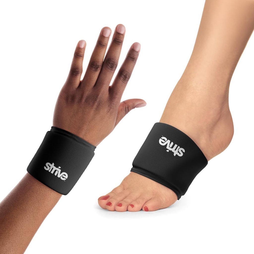 Strive Wrist eller Foot Ice Pack Wrap, Hot & Cold Therapy, Pain Relief Gel Compression, 360 graders täckning för reumatoid artrit, Tendinitis, Carpal Tunnel Pain, skador, svullnad, Bruises (2-pack)