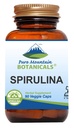 Pure Mountain Botanicals Spirulina kapslar - 90 Kosher Vegan Caps - Nu med 450mg Organic Spirulina Powder - Naturens Superfood Supplement