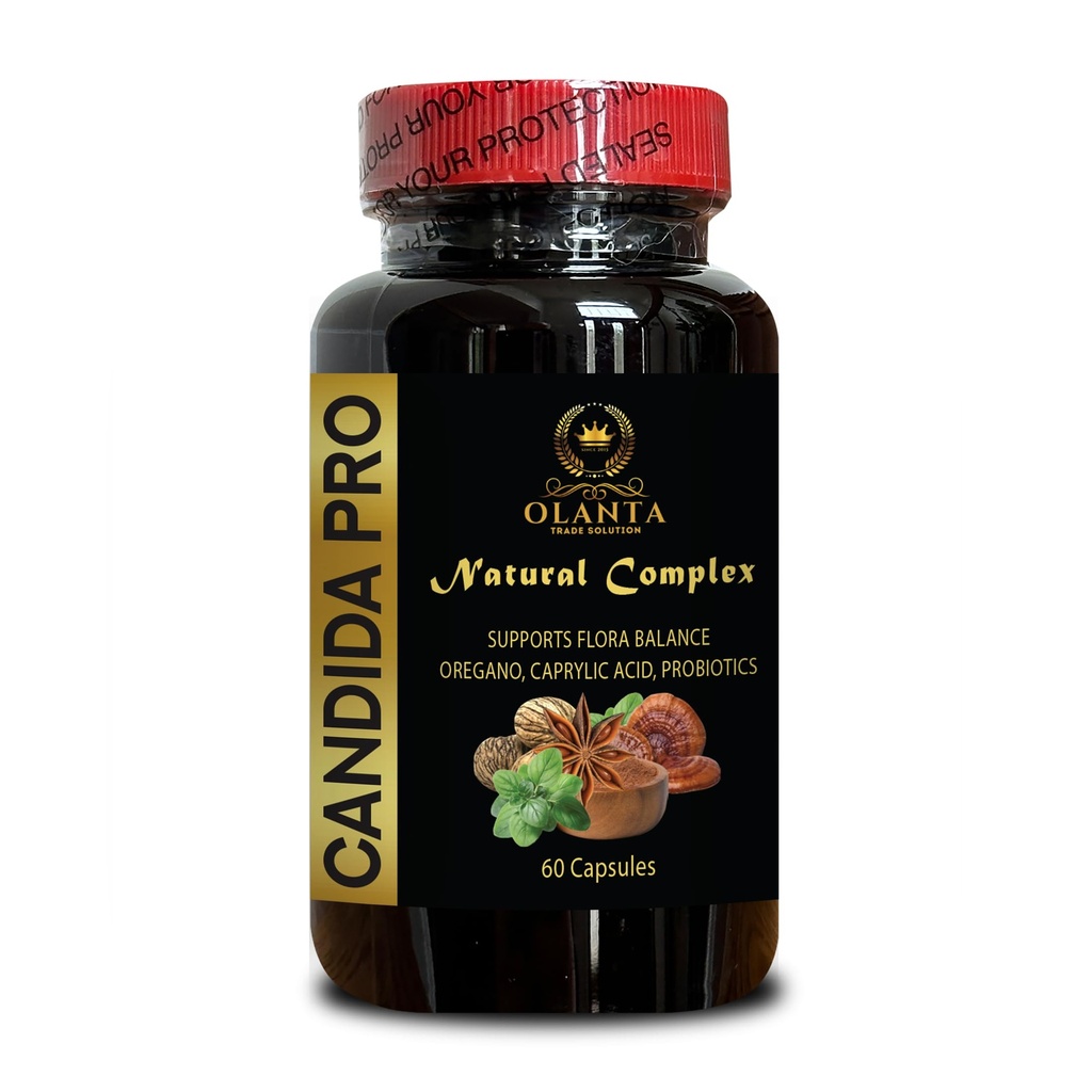 Candida Support Supplement - Candida Detox, Candida Cleanse Support Supplement Pills, Digestive System Support, Gut Flora Balance - 1 flaska 60 kapslar