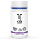 Trans-Resveratrol - 60 500 mg kapslar - 3rd Party COA Tillhandahållen med varje lott # - Pure Resveratrol - Inga fillers