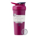 BlenderBottle Sport Sleek isolerade rostfritt stål Shaker Bottle med Wire Whisk, 25-Ounce, Raspberry - Protein Shakes & Hydration för idrottare & Fitness Enthusiasts, Easy Mixing, Slim Lätt att hålla, håller Drinks Cold, Lockable Lid