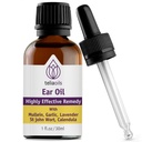 Teliaoils Natural Ear Drops Essential Oil med vitlök och Mullein - Herbal Ear Oil Remedy för Easy Earwax Removal, Discomfort & Ringing Relief - Natural Soothing, Deep Cleansing Properties - 1 uns.