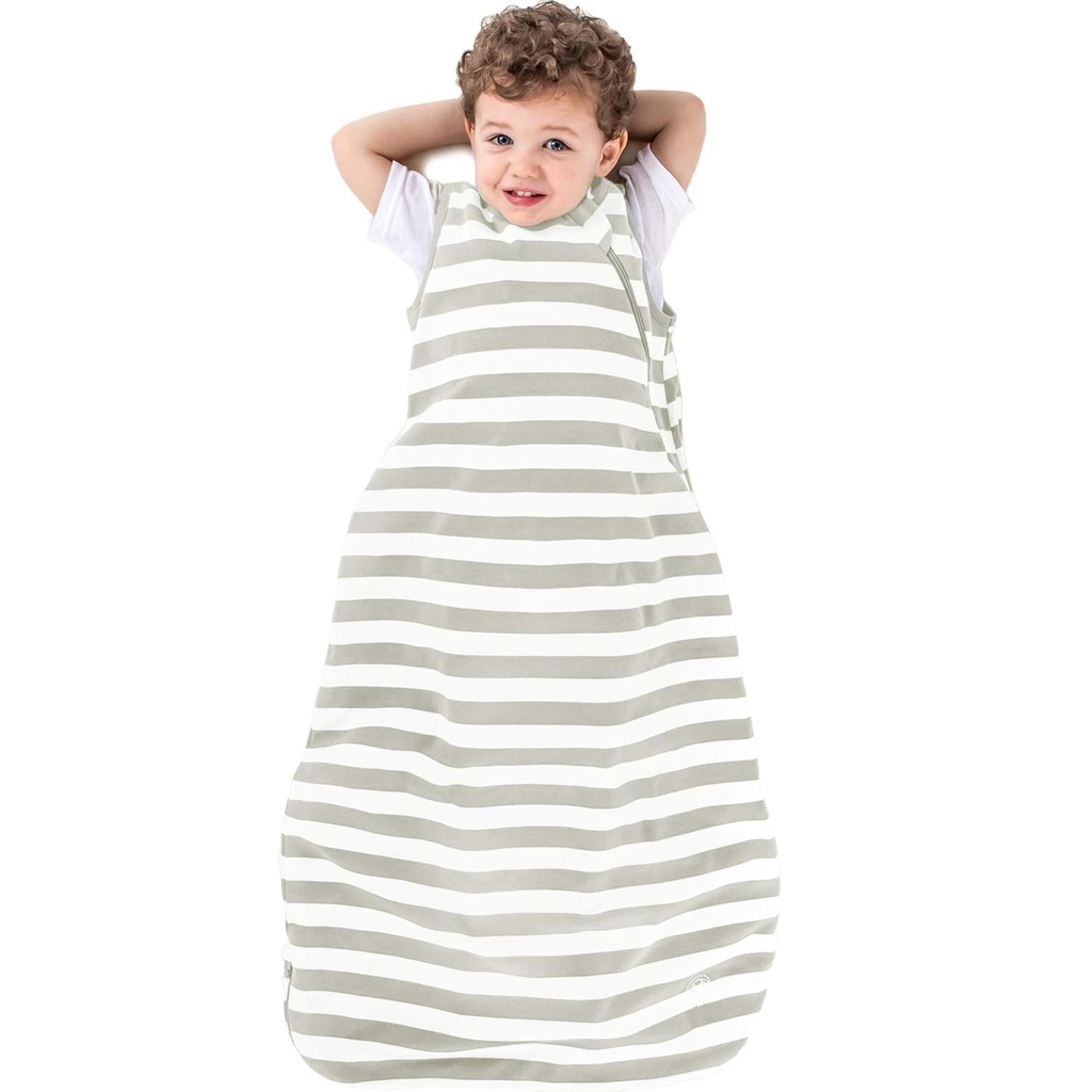 Ecolino Organic Cotton Baby Sleep Sack - 2-Way Zipper Baby Wearable Blanket - Toddler Sleeping Bag Sack - 18-36 månader - Silver