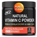 Natural Vitamin C från Acerola Cherry & Camu Camu Powder - High Absorption med Citrus Bioflavonoids - Immune System & Collagen Booster - Anti Aging Skin Vitamins Made in USA 90 portioner