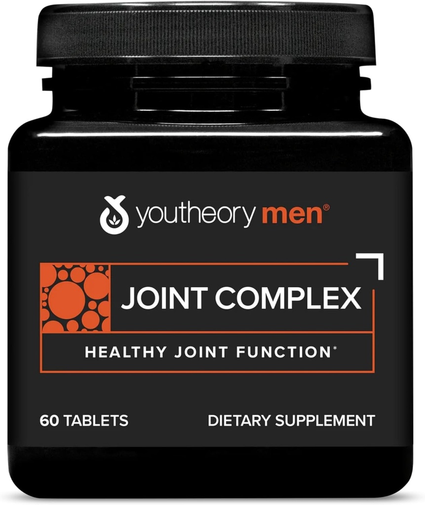 Youtheory Joint Complex för män - med Boswellia, Ginger, gurkmeja och UC-II Collagen, 60 tabletter
