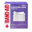 Band-Aid Brand Absorbent Cushion Care Sterile Square Gauze Pads för första hjälpen skydd av mindre skär, Skrapor & Burns, Non-Adhesive, Wound Care Dressing Pads, Large, 4 i x 4 i, 25 ct