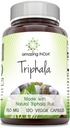 Fantastiska Indien Triphala (Natural Triphala Fruit) Tillägg | 750 Mg per portion | 120 Veggie kapslar | Non-GMO | Gluten-Free