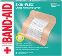 Band-Aid Brand Skin-Flex Adhesive Flexible Wound Covers for First Aid Wound Care of Minor Cuts, Scrapes & Burns, with a Comfortable Feeling, Moving Like a Second Skin, Sterile, Large, 6 ct