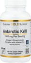 Kalifornien Gold Nutrition Antarktis Krill Oil, Omega-3 Phospholipids med naturligt upptar Astaxanthin, naturlig jordgubb & citron smak, icke GMO, 1000 mg, 120 Fish Gelatin Softgels