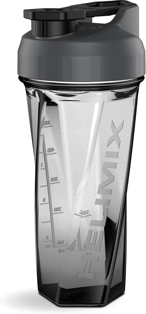 HELIMIX 2.0 Vortex Blender Shaker Bottle Holds upp till 28oz | No Blending Ball or Whisk | USA Made | Portable Pre Workout Whey Protein Drink Shaker Cup | Mixes Cocktails Smoothies Shakes | Top Rack Safe