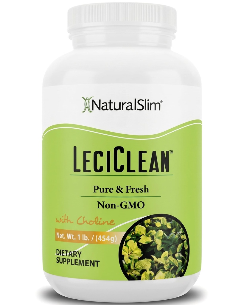 NaturalSlim Natural Soy Lecithin Granules med kolin - Pure & Fresh Granulated Lecithin Supplement för rengöring och kognitivt stöd - Non-GMO Food Grade - 1 pund