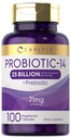 Carlyle Probiotics för män och kvinnor | 25 miljarder CFU | med prebiotika | 100 kapslar | Vegetarisk, icke-GMO och Gluten fri tillägg