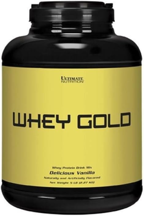 Ultimate Nutrition Whey Gold Protein Powder med 20 Grams Protein, Whey Protein Isolate och Amino Acids för muskelutveckling och återhämtning, 67 portioner, Vanilla