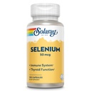 Solaray Selenium 50 mcg, hälsosam immunsystem, sköldkörtelfunktion och antioxidantstöd, 100 kapslar