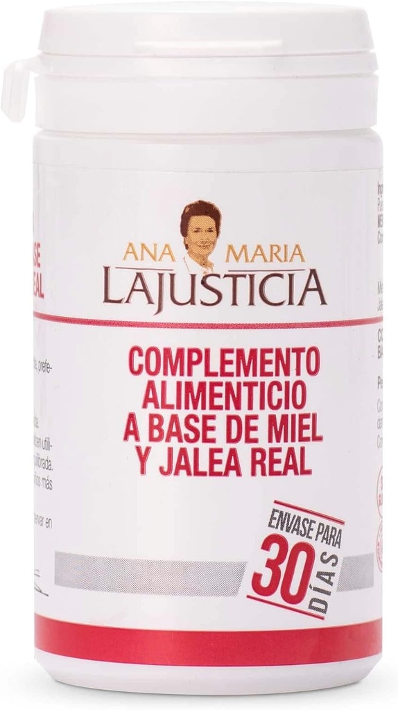 ANA MARIA LAJUSTICIA - Royal Jelly med honung - matförsörjning - 135g - Dairy och Gluten Free. Vegetarisk vänlig perfekt för att främja vaskulär hälsa.
