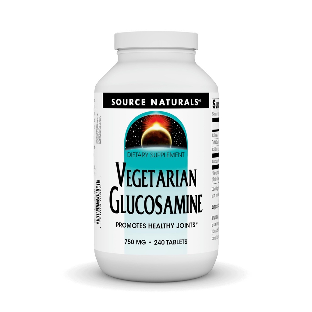 Källa Naturals Vegetarisk glukosamin, främjar hälsosamma gemensamma * 750 mg tablett - 240 greve