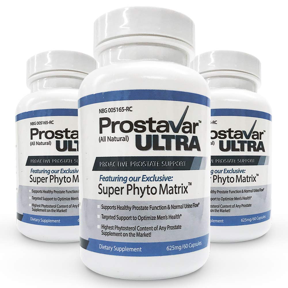 3 flaska nytt förbättras från tillverkare av original Prostavar Ultra Prostate Support 600mg 90% Beta-Sitosterol & 320mg Saw Palmetto + Grape Seed Extract
