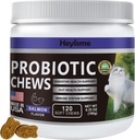 Cat Probiotic, Chews for Gut and Immune Health, Cats Probiotic Supplement for Cat Digestive Support, Healthy Digestion, Cat Constipation och Diarrhea Relief (Salmon, 120 Chews)