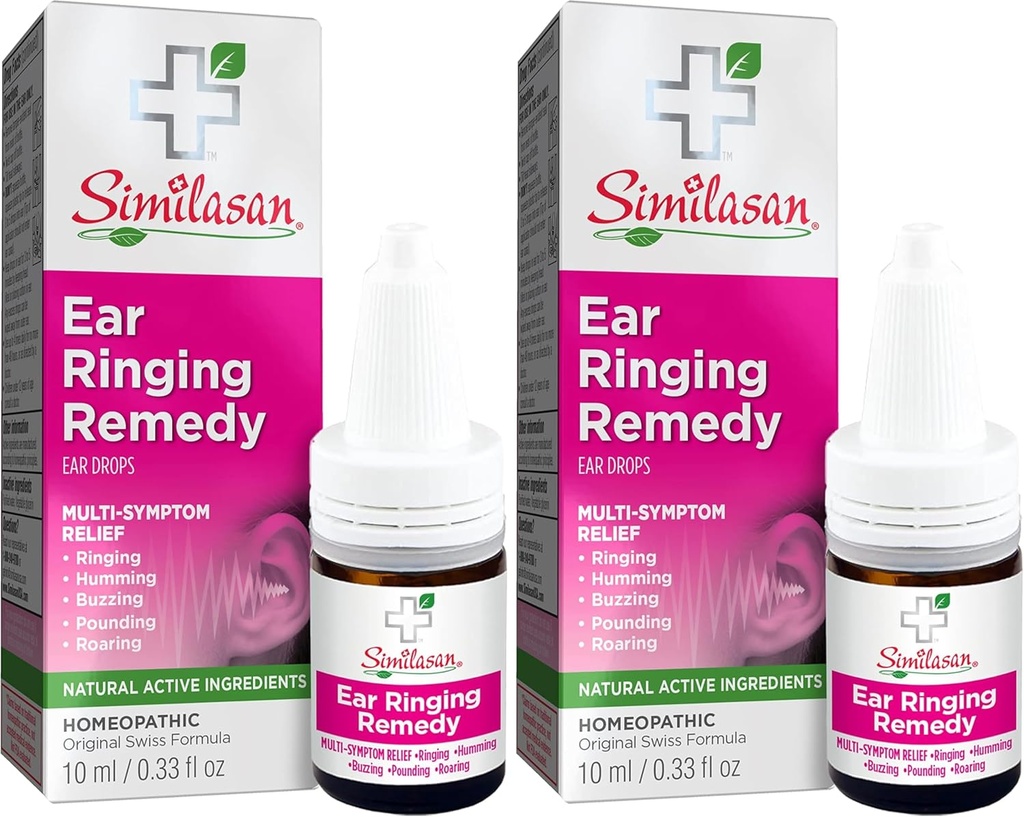 Similasan Ear Ringing Remedy Drops 0.33 Ounce, for Temporary Multi-Symptom Relief from Noise in The Ears, Ringing Ears, Buzzing Ears, Roaring Ears, Humming Ears, and Other Sounds in The Ears