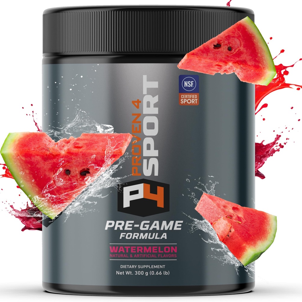 Proven4 Pre Workout Powder för män och kvinnor med kreatin - Beta Alanine - Koffein NSF Certified preworkout Energy Supplement Watermelon 30 portioner
