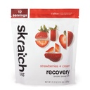 SKRATCH LABS Recovery- Sport Drink Mix | Komplett mjölkprotein med kolhydrater, elektrolyter och probiotika | Post Workout Powder | Strawberries + Cream