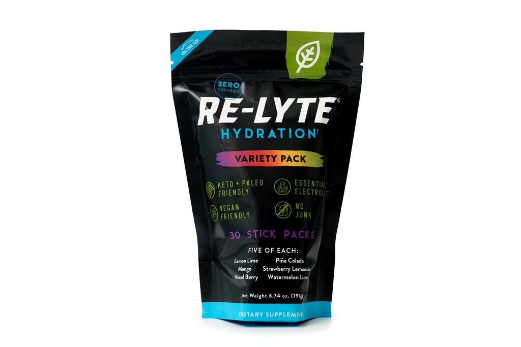 Re-Lyte Hydration Electrolyte Powder Mix, Variety Pack, 30 Stick Packs