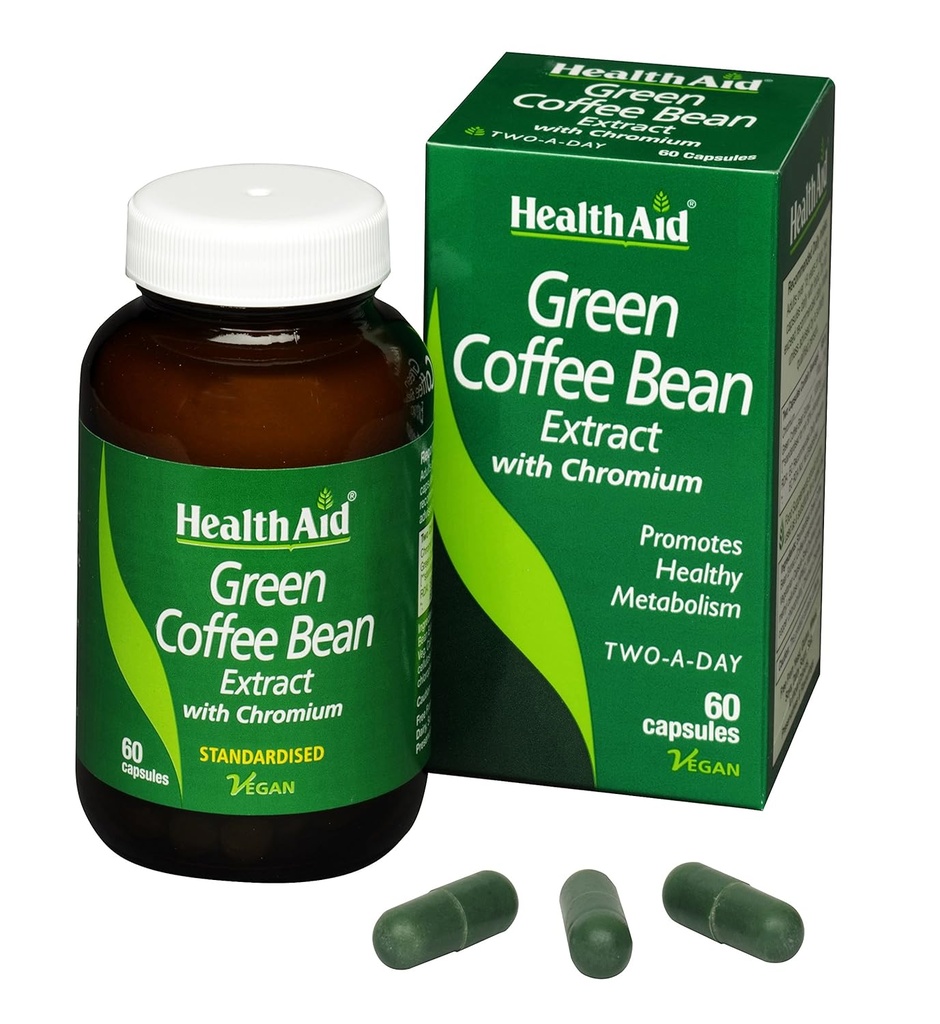 HealthAid Green Coffee Bean Extract 60 Vegan kapslar