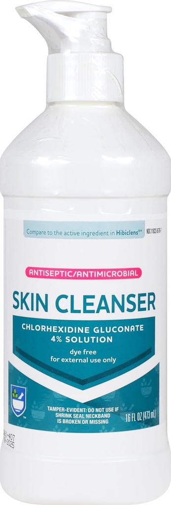Rite Aid Antiseptisk hudrengöring, klorhexidin glukonat - 16 oz | Antiseptisk antimikrobiell tvätt | Antibakteriell tvål | Sårvårdsprodukter