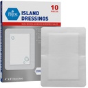 MED PRIDE Adhesive Island Dressing Large Gauze Pads for Wounds Sterile Absorbent Breathable Latex och Rubber Free Individually Packed (6' x 8')