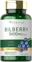 Carlyle Bilberry Extract Capsules | 3600mg | 150 greve | Vegetarian, icke-GMO, Gluten Free Fruit Supplement
